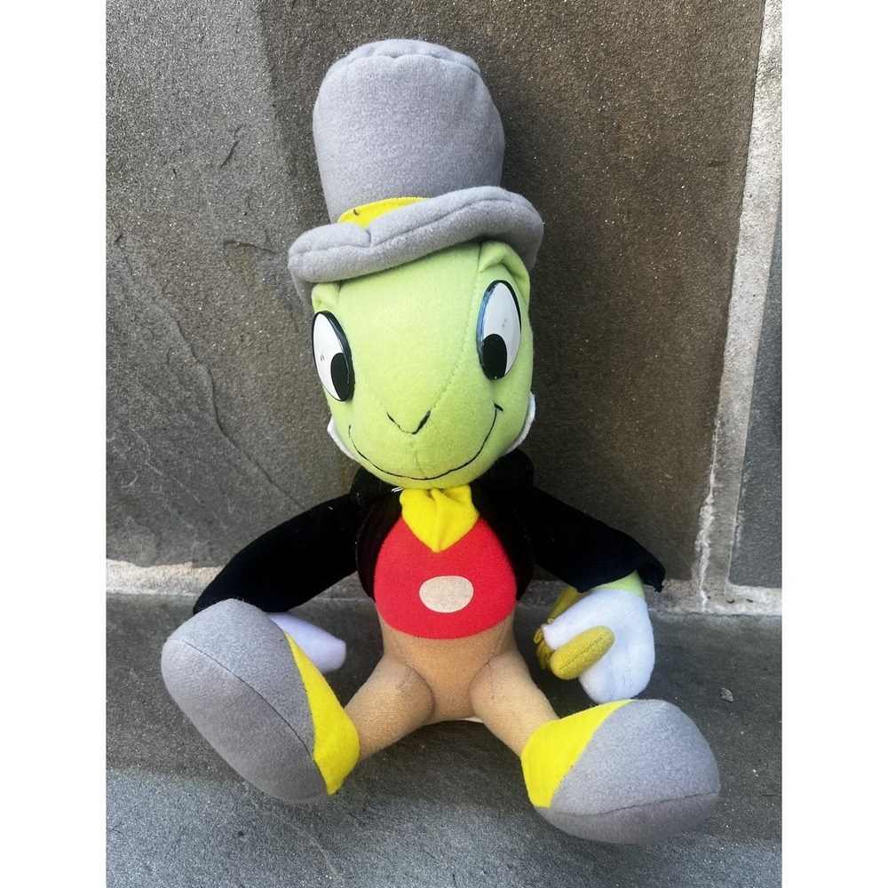Vintage 1980s Disney Jiminy Cricket from‎ Pinocchio Plush Toy 11"